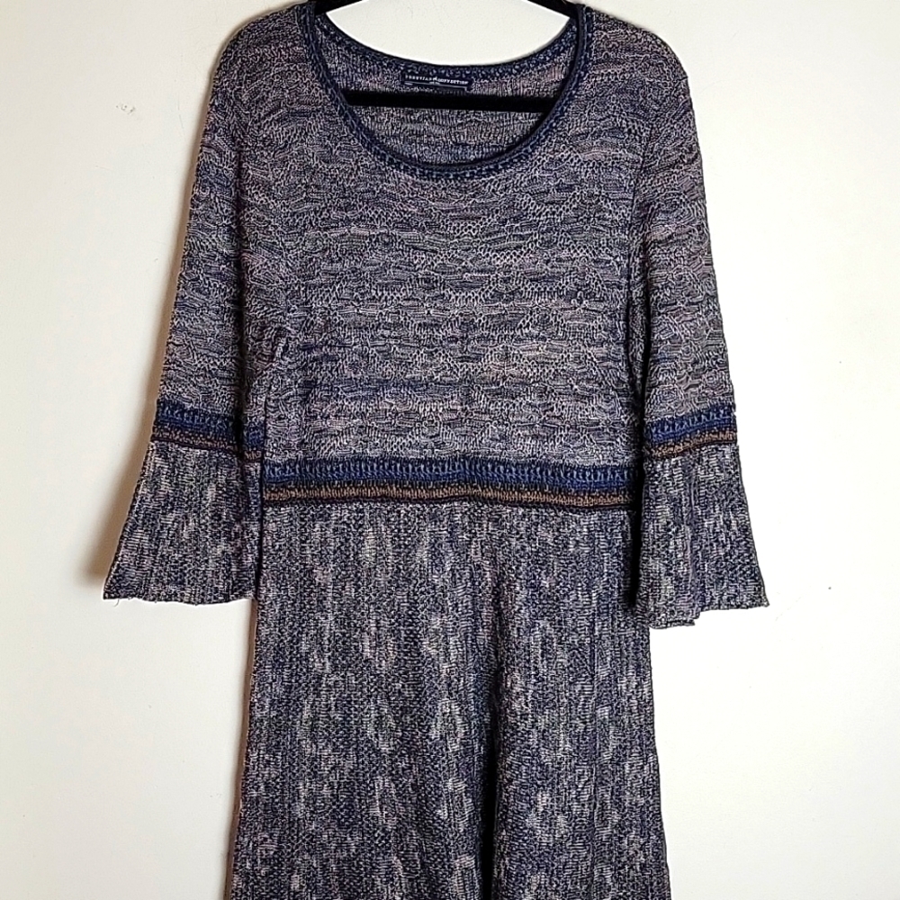 Peruvian Connection Navy and Ivory Dress